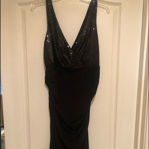 Black Cocktail Dress W/Sequence